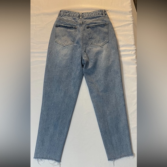 Ripped Washed Straight Leg Jeans - Picture 4 of 5